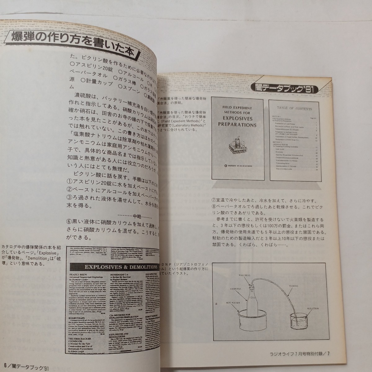 zaa-494♪『闇』データブック　情報満載　知らないと後悔するぞ!! 1991年度版　ラジオライフ1991年7月号付録 (1991/4/10)_画像4