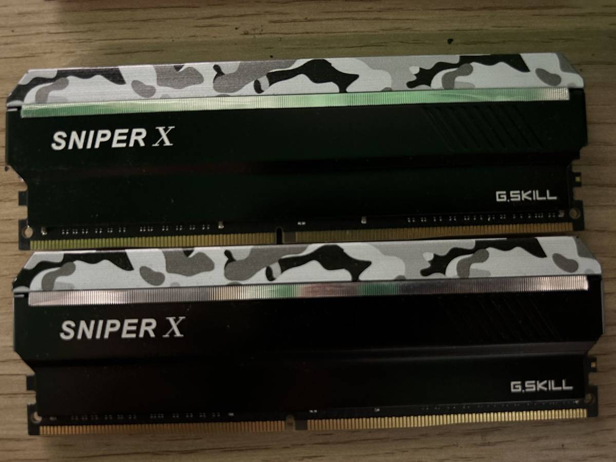 ★中古品 BIOS確認 G.SKILL SNIPER X DDR4-3600MHz 32GB (16GB×2枚キット) F4-3600C19D-64GSXWB★_画像2