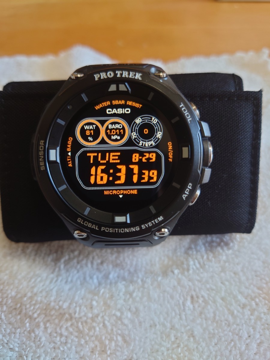 華麗 CASIO PRO WSD-F20-BK Smart TREK スマートウォッチ本体