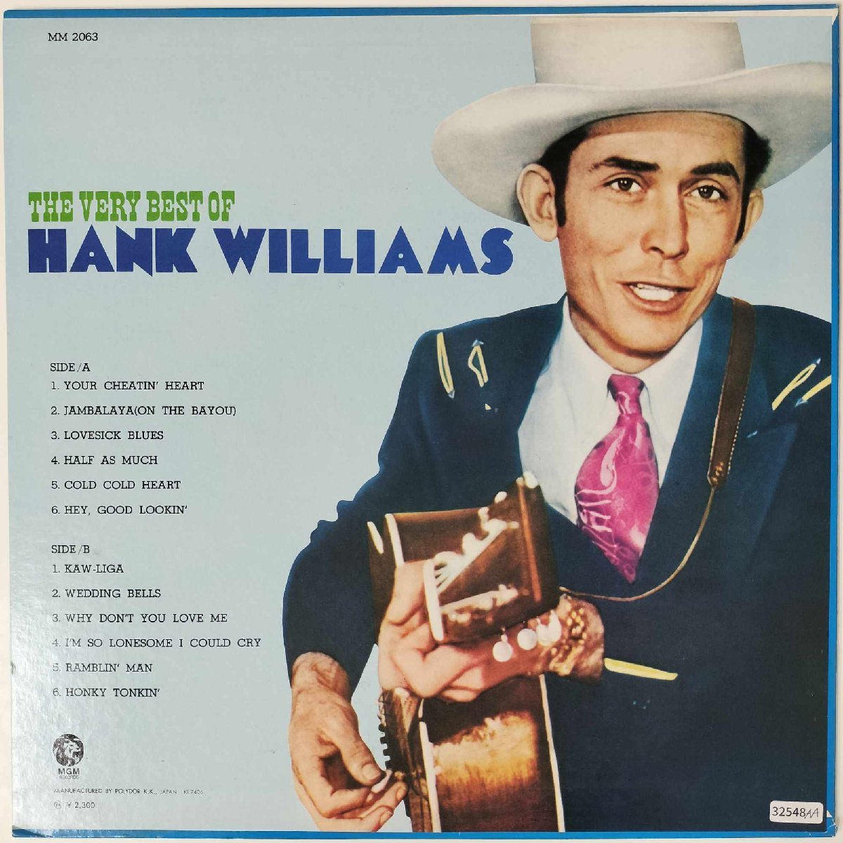 32548★美盤 HANK WILLIAMS/THE VERY BEST OF HANK WILLIAMS_画像2