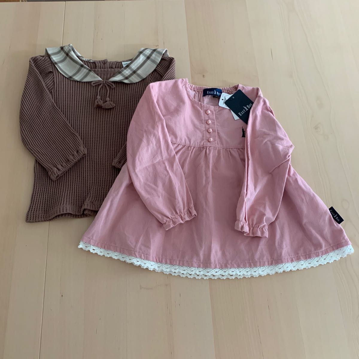 新品　しまむら　イーストボーイ　コージュロイ　ワンピース　ワッフルトップス　 子供服