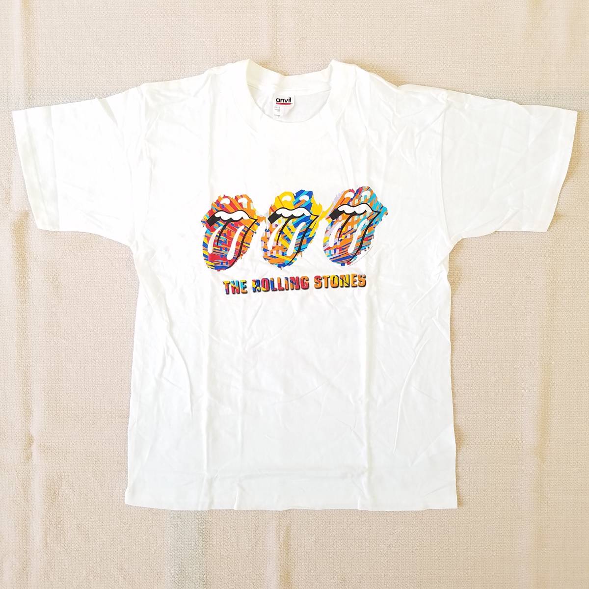魅惑のバンドT特集! 00sデッド『THE ROLLING STONES(ザ・ローリング・ストーンズ) / WORLD TOUR 2002 2003 DATEBACK』Tシャツ anvil 白 Mの画像1