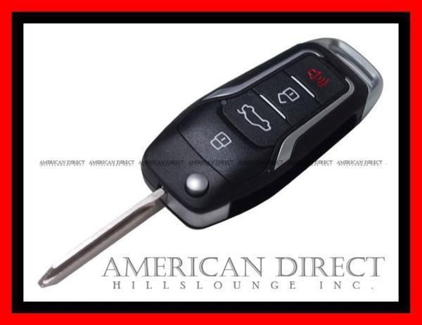 [ hose Logo / chrome / keyless ]07-10y Mustang spare key blank key immobilizer f lip key Jack knife key remote control Ford 