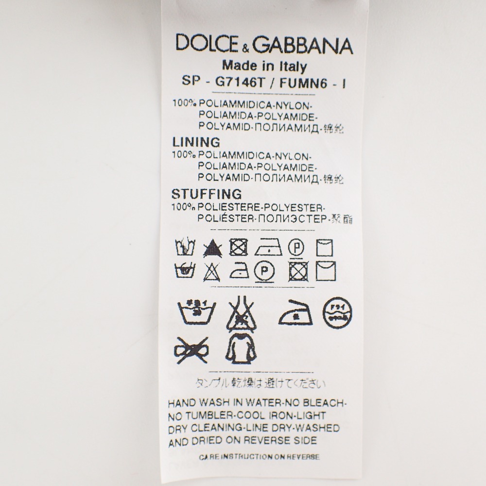 Dolce&Gabbana ドルチェアンドガッバーナ G7146T ブラック プレート付き ダウンベスト ブラック 44 ベスト ナイロン メンズ 中古_画像7