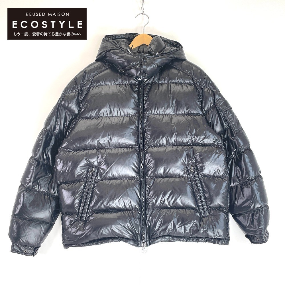 愛用 ブラック モンクレール MONCLER MAYA 中古 メンズ ナイロン