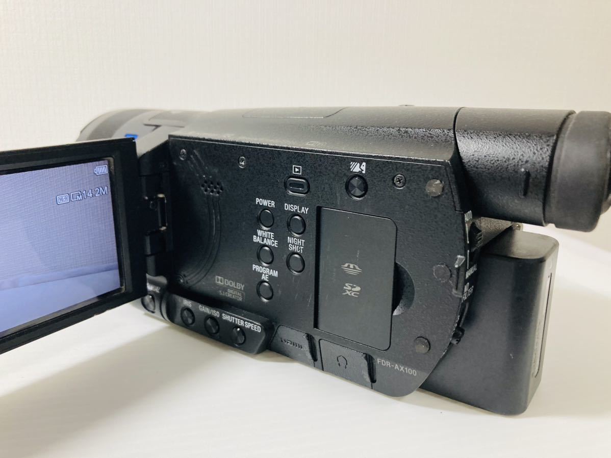 ソニー SONY ビデオカメラ FDR-AX100 4K 光学12倍 ブラック(ソニー