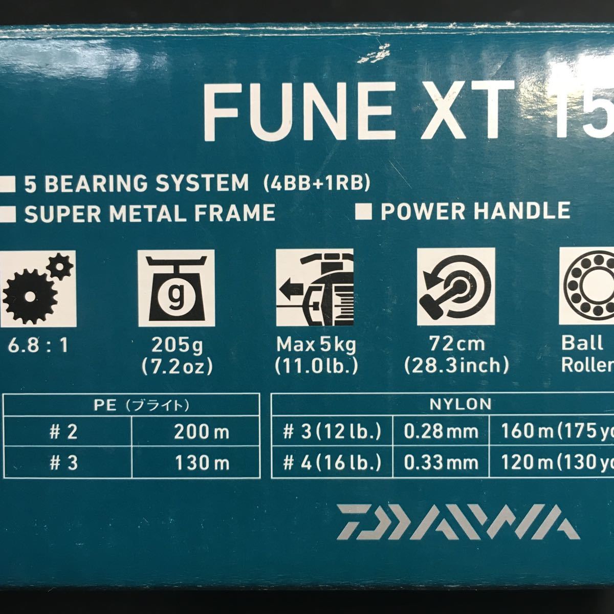 新品・即決 ダイワ １９ ＦＵＮＥ ＸＴ １５０Ｈ ベイトリール メタルフレームボディ ハイギアタイプ 定価=17930円 送料520円～の画像7