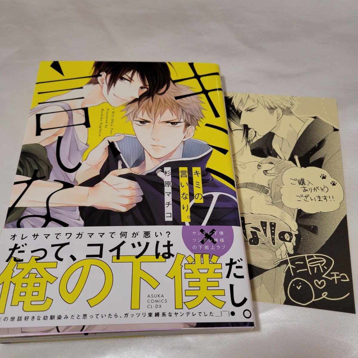 ☆初版帯付＆特典ペーパー☆BL漫画「キミの言いなり。」杉原マチコ　送料全国一律185円_画像1