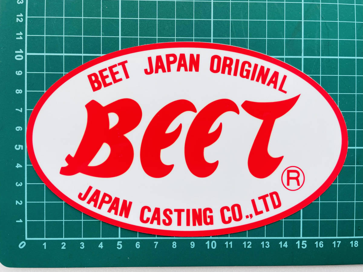 BEET sticker middle white red beet cast fki that time thing Showa Retro decal rare rare single car hot-rodder Z1 Z2