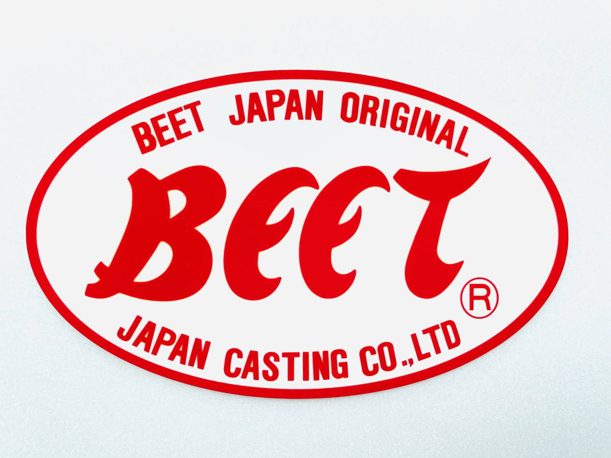 BEET sticker middle white red beet cast fki that time thing Showa Retro decal rare rare single car hot-rodder Z1 Z2