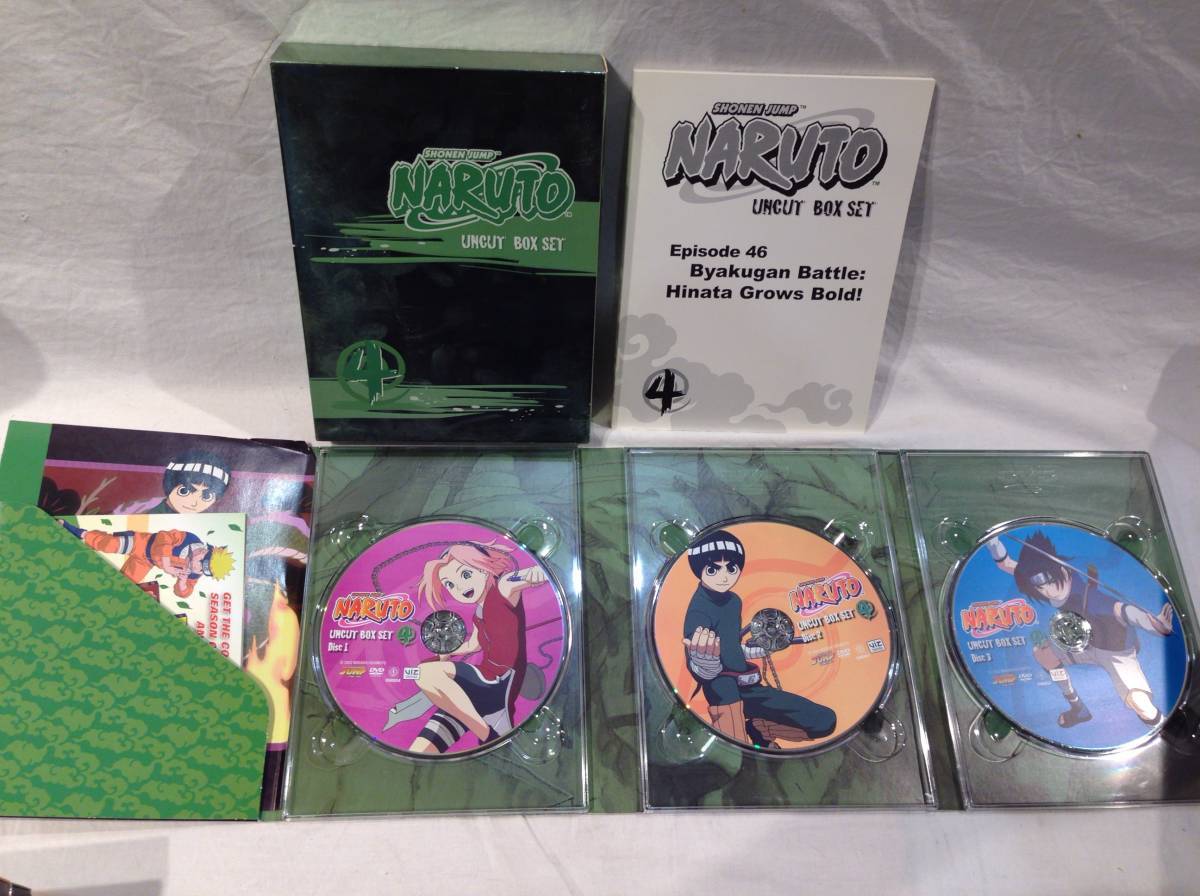 ★5598★輸入盤　NARUTO UNCUT BOX SET　4　DVD3枚組　ナルト　アニメ　少年ジャンプ　日本語/英語_画像1