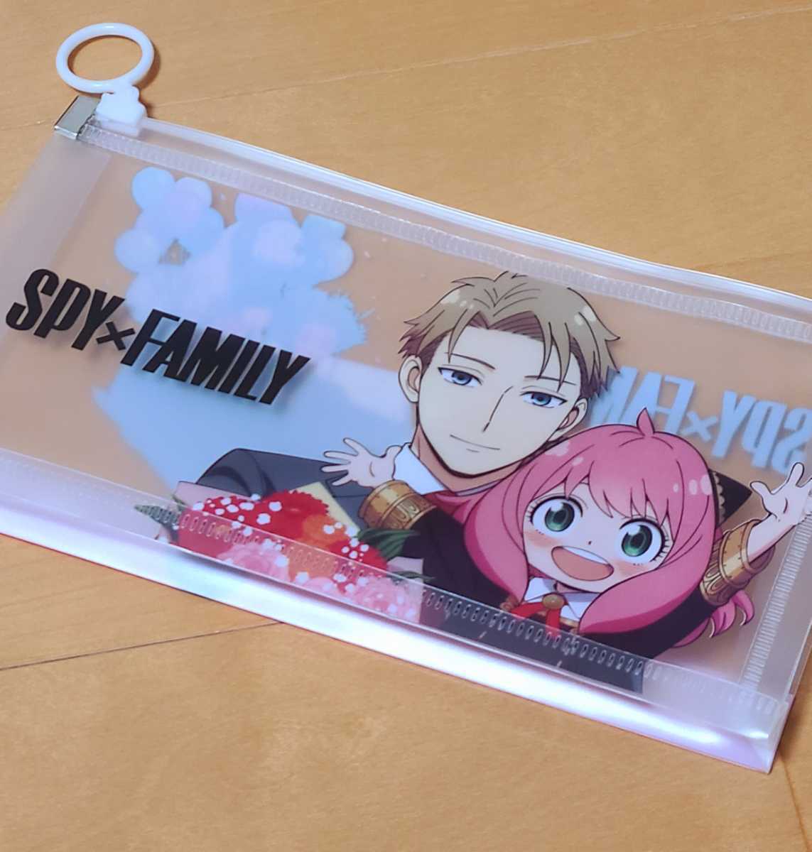 SPY×FAMILY PVC クリアケース SF-CC03 アーニャ&ロイド 文房具 クリアバッグ 小物入れ アニメグッズ 筆箱 スパイファミリー_画像2