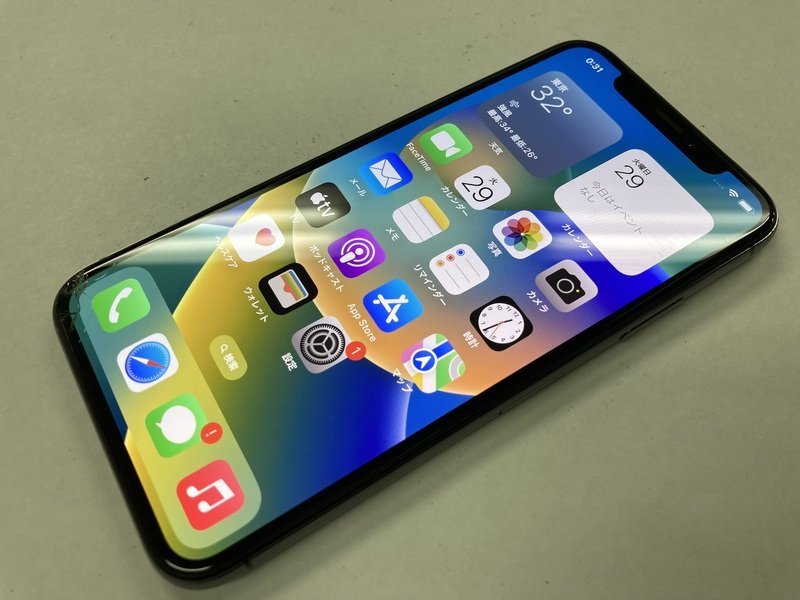 バーゲンで HD527 SIMフリー iPhoneX 256GB スペースグレイ ジャンク