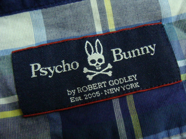 Psycho Bunny サイコバニー ホリゾンタルカラー チェック柄 長袖シャツ (L)　_画像9