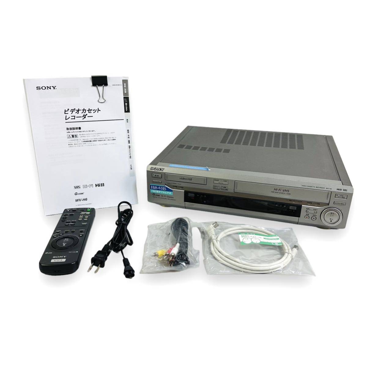SONY ソニー WV-H6 Hi8+VHS ビデオデッキ 純正リモコン付き 日本 SONY ソニー WV-H6 Hi8+VHS ビデオデッキ 純正リモコン付き 日本