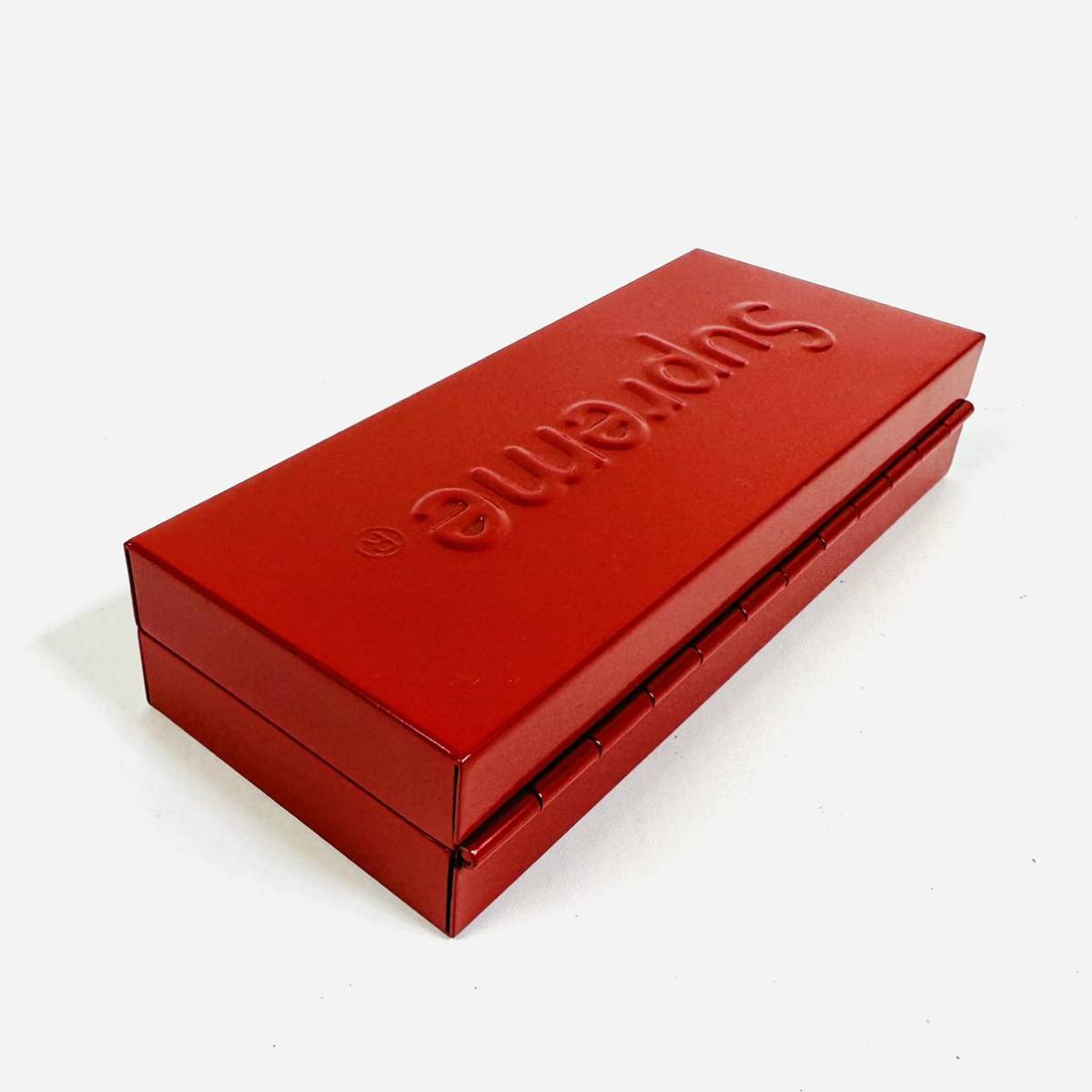 【美品】Supreme シュプリーム ロゴ ミニ ツールボックス ボックス 小物入れ 金庫 工具箱 金属製 収納ケース レッド アメリカ製