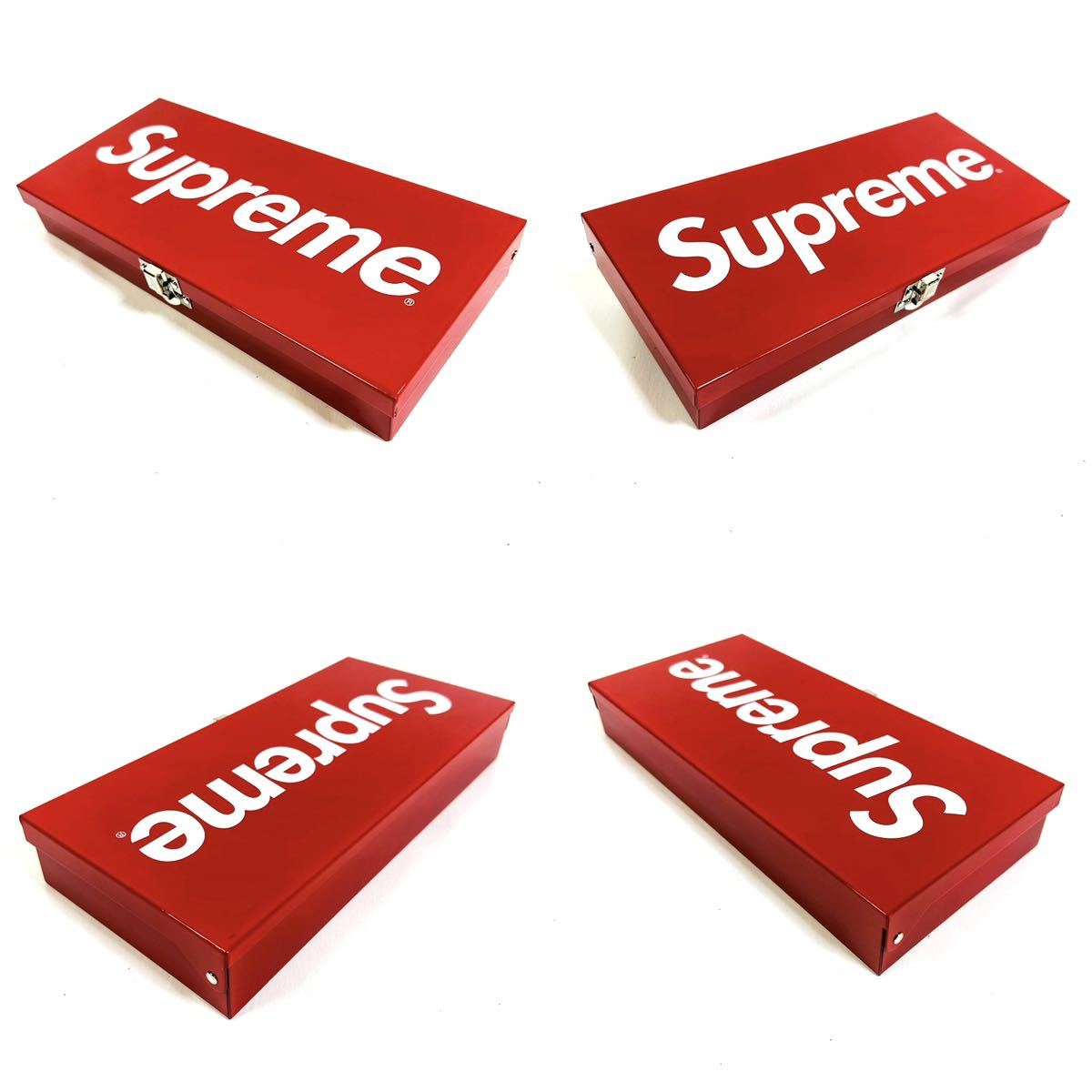 未使用】Supreme シュプリーム ロックボックス レッド ホワイト ロゴ