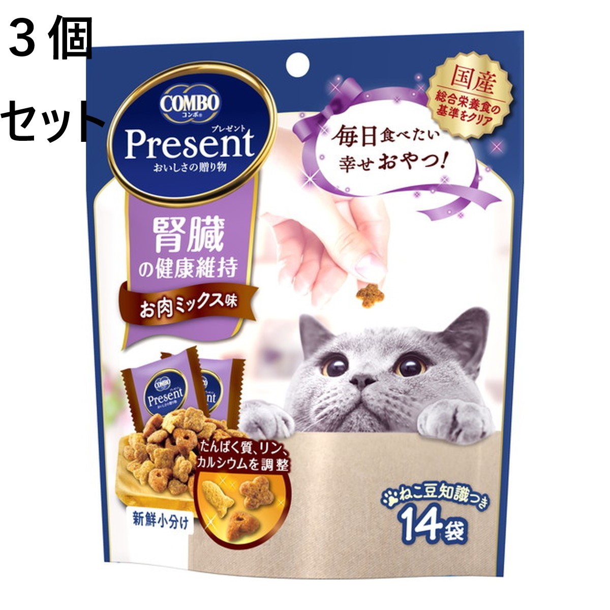 3 шт. комплект combo подарок кошка закуска ... здоровье техническое обслуживание 42g. мясо Mix тест Япония корм для животных COMBO для взрослой кошки 