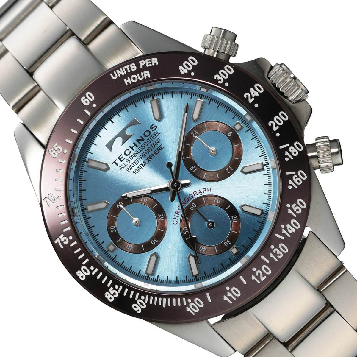 【格安saleスタート】 【セーム革無料付】【メーカー正規品】テクノス腕時計 T4251AI メンズクオーツ腕時計 ステンレスベルト クロノグラフ メンズ腕時計 テクノス