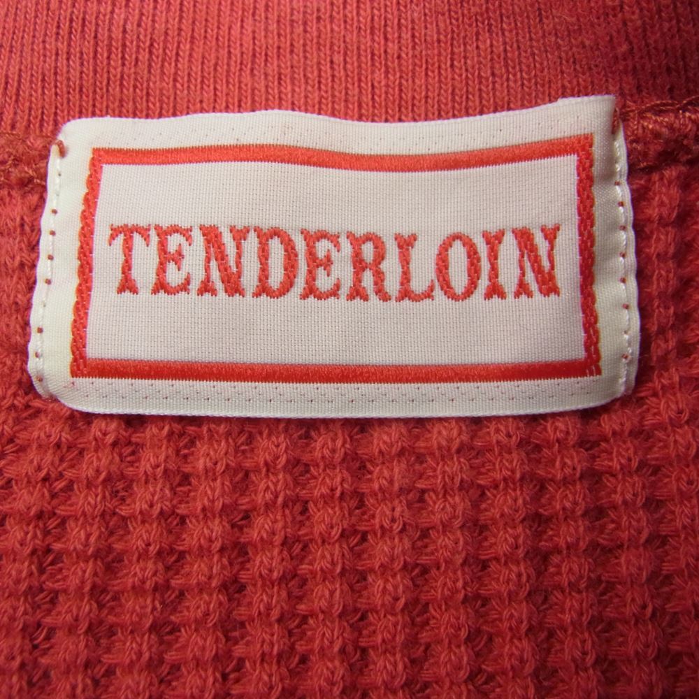 TENDERLOIN テンダーロイン サーマル カットソー ワッフル レッド系【中古】_画像4