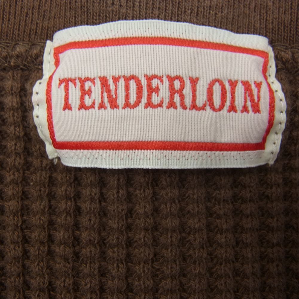 TENDERLOIN テンダーロイン サーマル カットソー ワッフル ブラウン系 M【中古】_画像4