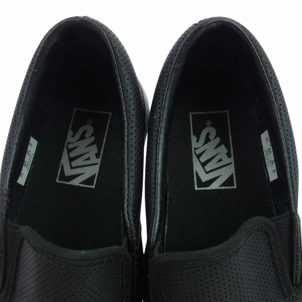 VANS バンズ VN-0XG8DJ6 CLASSIC SLIP-ON Perf Leather クラシック スリッポン スニーカー ブラック系 24.5cm【中古】_画像5