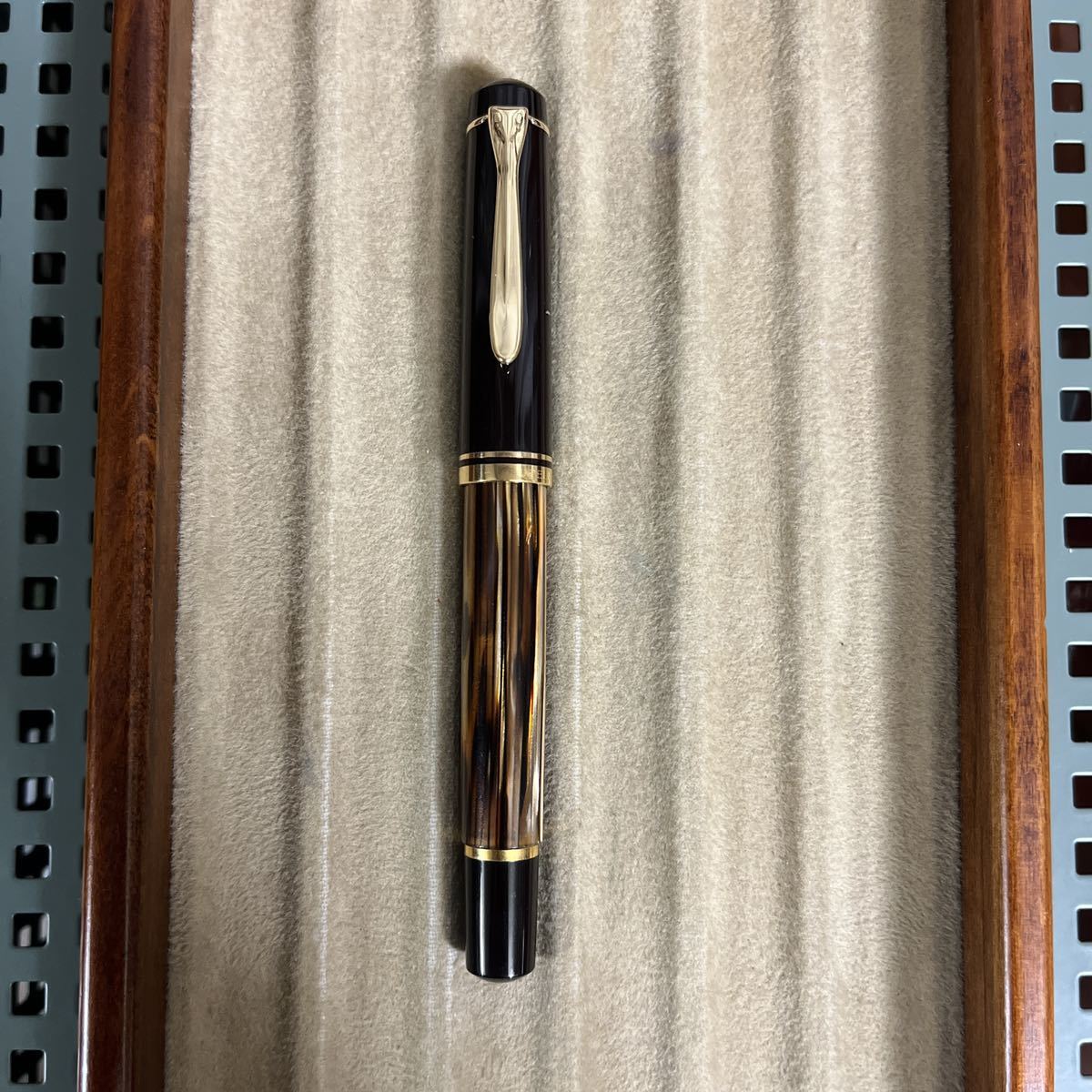 超可爱 PELIKAN ペリカン 万年筆 M250 茶縞 M ペリカン