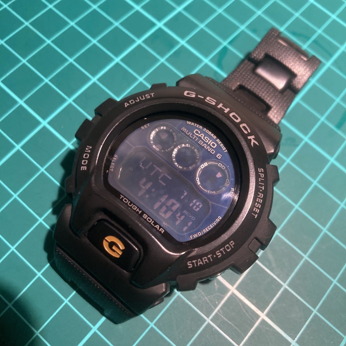 カシオG-SHOCK ジーショック 電波 ソーラー メタルバンド ブラック 黒