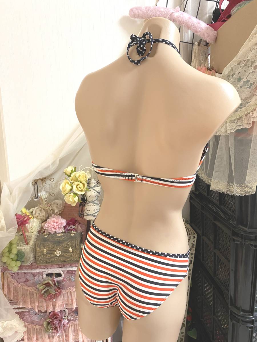 * Lady's swimsuit M*Lyric* wire bikini * Rush Guard Parker culotte swimsuit overall :. red x black x white border * dirt equipped.