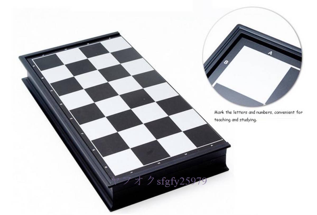 A723A☆新品チェスセット 駒とチェス盤 ゴールド＆シルバー チェスの駒 磁気ボード_画像9