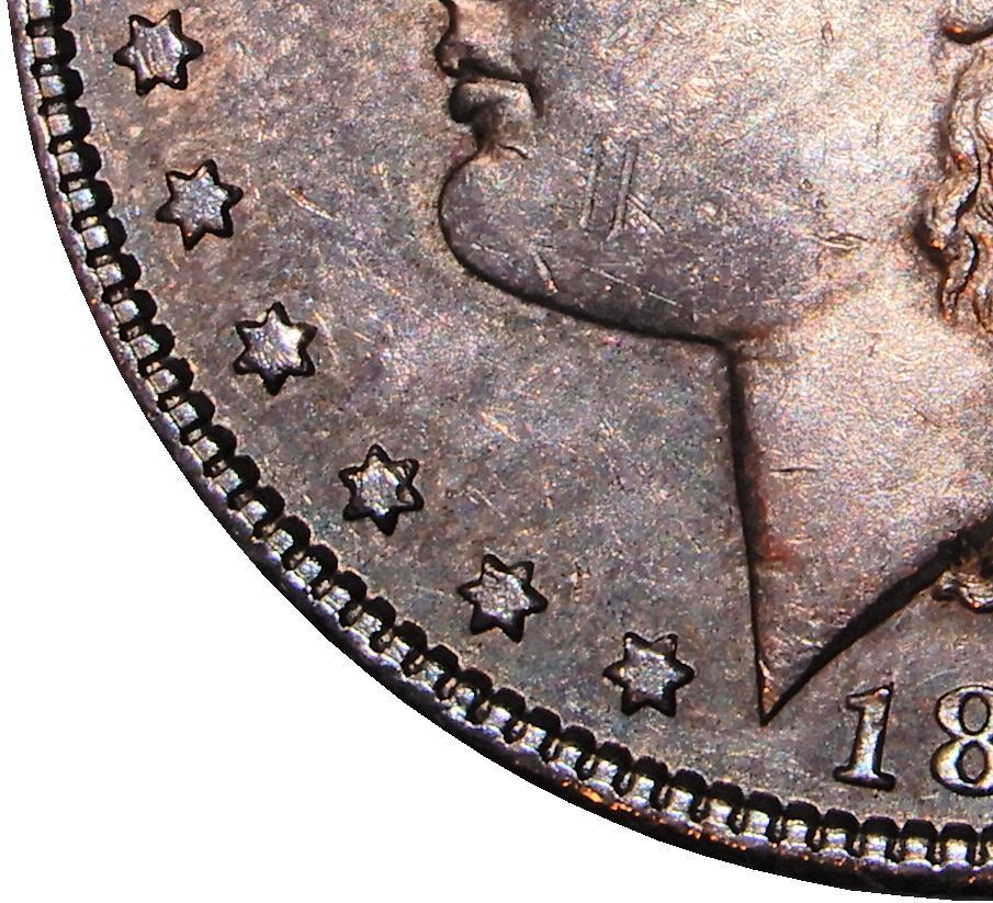 レア 未使用 手変わり 1897年 アメリカ モルガンダラー 1ドル Dollar 銀貨 銀製 コイン 硬貨 古銭 メダル 自由の女神 アメリカンイーグル鷲_画像4