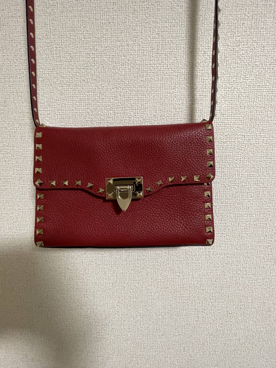 訳あり VALENTINO ヴァレンティノ ロックスタッズ スモール 斜め掛け