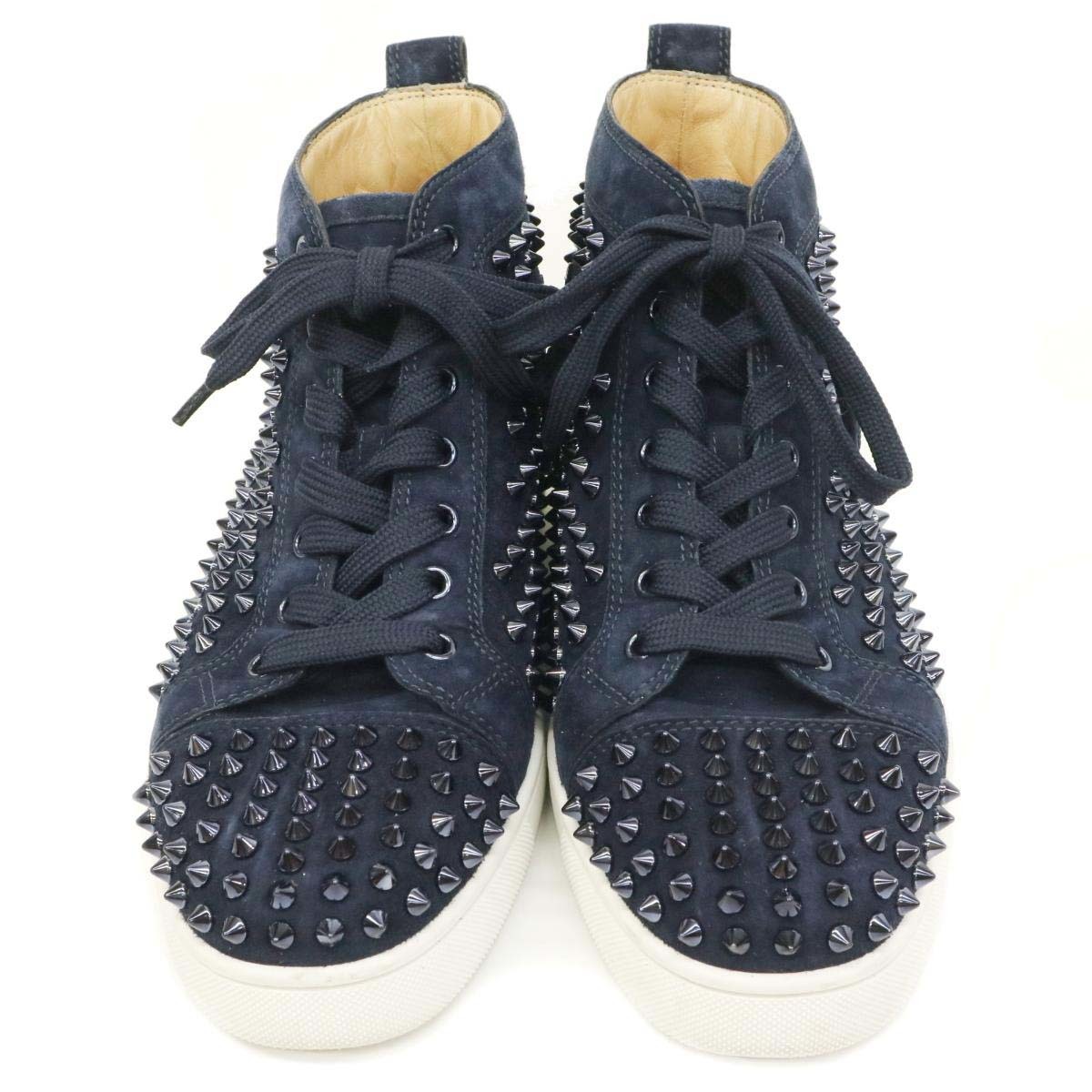 クリスチャンルブタン Louis Spikes ハイカットスニーカー メンズ ネイビー Christian Louboutin 中古 【アパレル・小物】_画像2