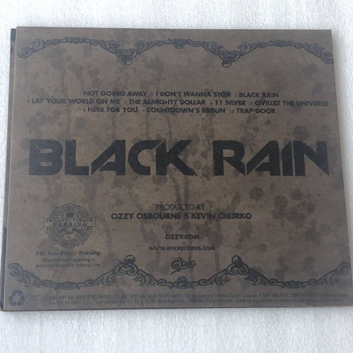 中古CD Ozzy Osbourne オジー・オズボーン/Black Rain (2007年) イングランド産HR/HM,ハードロック系の画像2