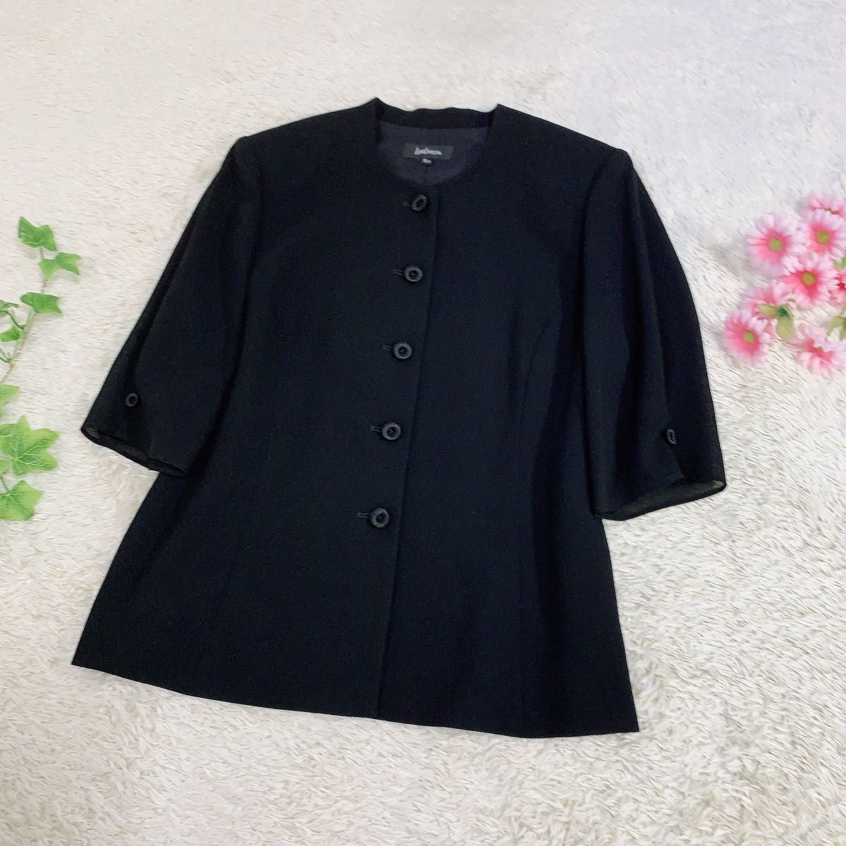 大きいサイズ 15AR LOVELIAISON スーツセットアップ 喪服礼服 黒 ブラックフォーマル
