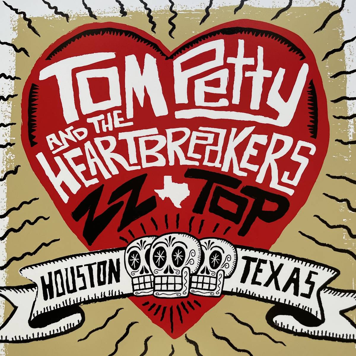 ポスター★ZZ トップ/トム・ペティ in テキサス 2010 コンサート★ZZ Top / Tom Petty And The Heartbreakers