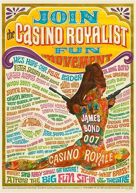 スペシャルポスター『007 カジノ・ロワイヤル』（Casino Royale）1967★ロバート・マッギニス/ジェームズ・ボンド/イアン・フレミング _ポスターサイズ：42cm × 29.7cm