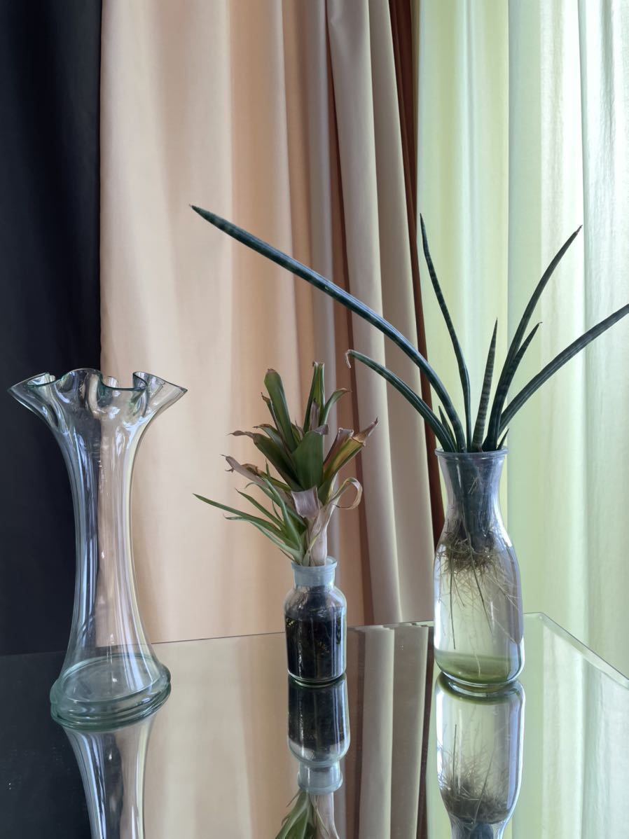 週間売れ筋 La Mediterranea ＋ノーブランド2点ガラス花瓶セット Vidreco - 花瓶
