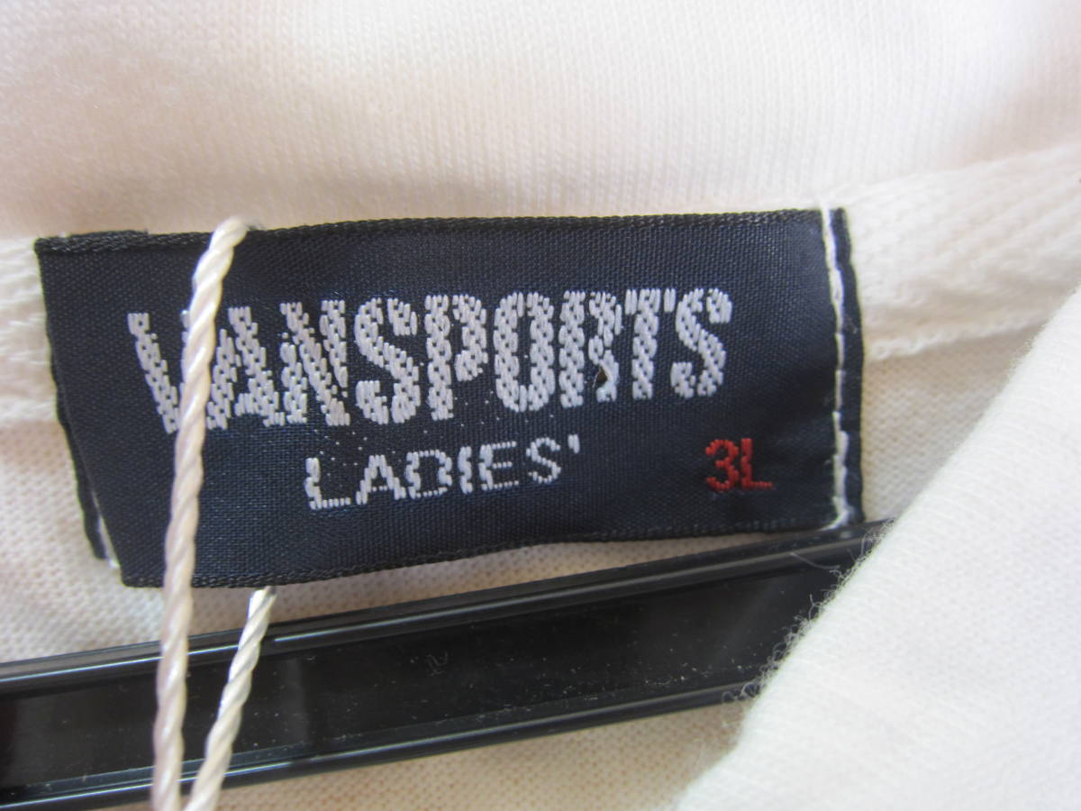 新品 特大 3L VAN SPORTS ヴァンスポーツ ポロシャツ チュニック カットソー 大きいサイズ レディース メ16297の画像5
