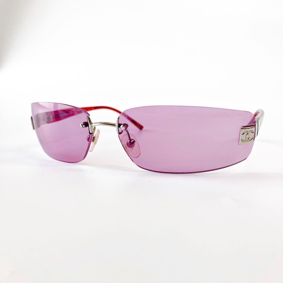 CHANEL シャネル サングラス ココマーク 4018 赤色系 ピンク pink 縁