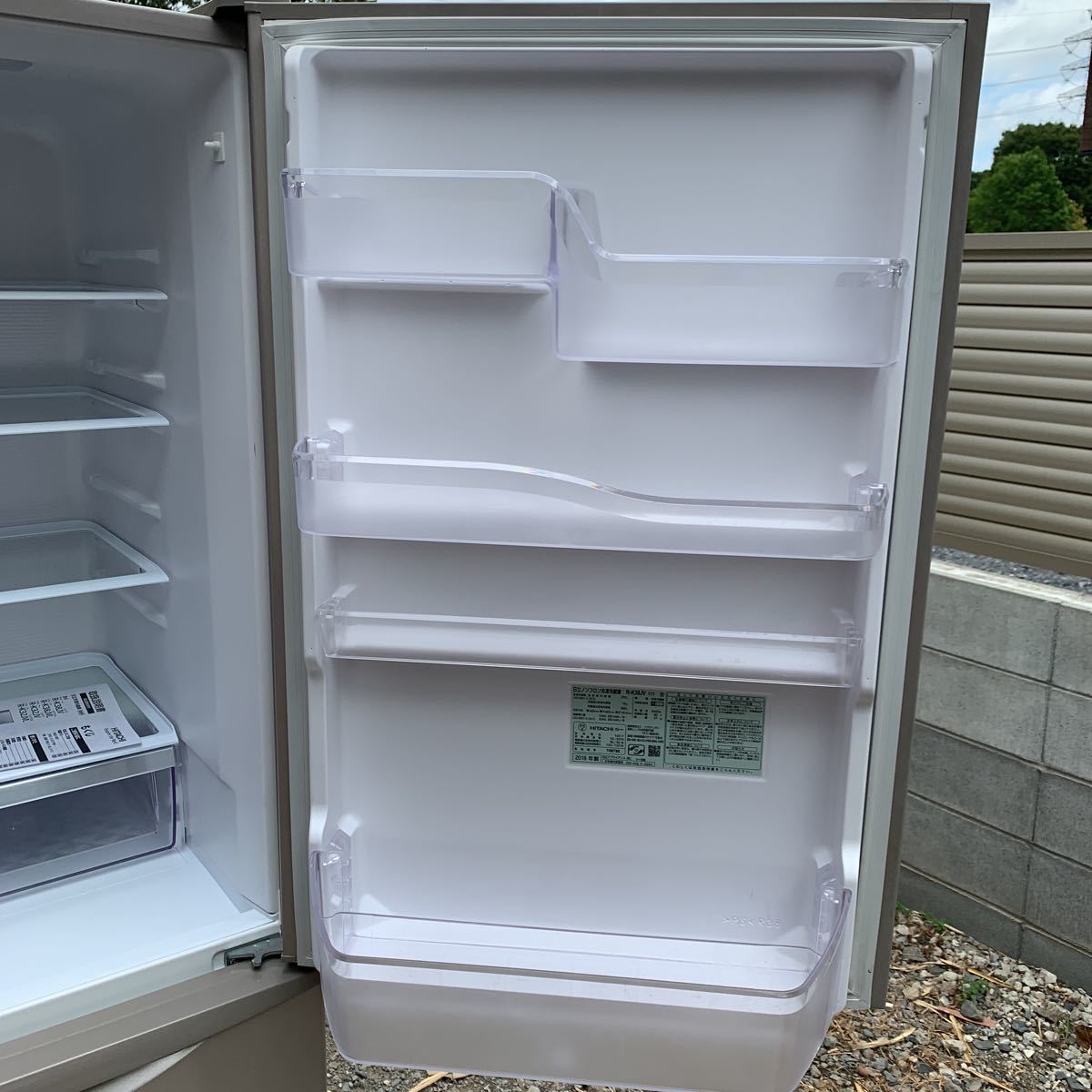 M○ HITACHI 日立 3ドア 375L ノンフロン冷凍冷蔵庫 R-K38JV(T)(300