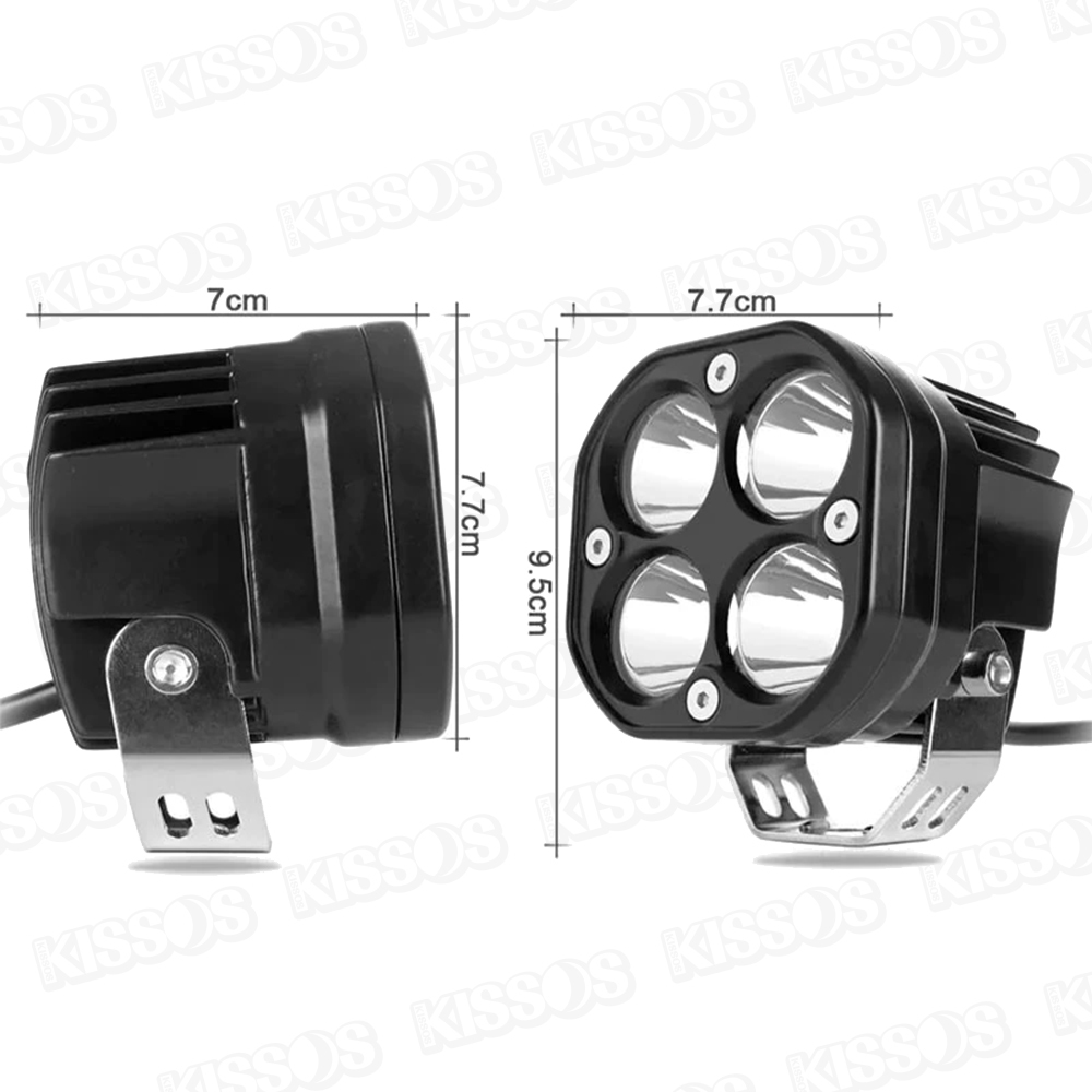 LED ワークライト 作業灯 フォグランプ 12v 24v 車 バイク ホワイト 汎用 ２個セット_画像5