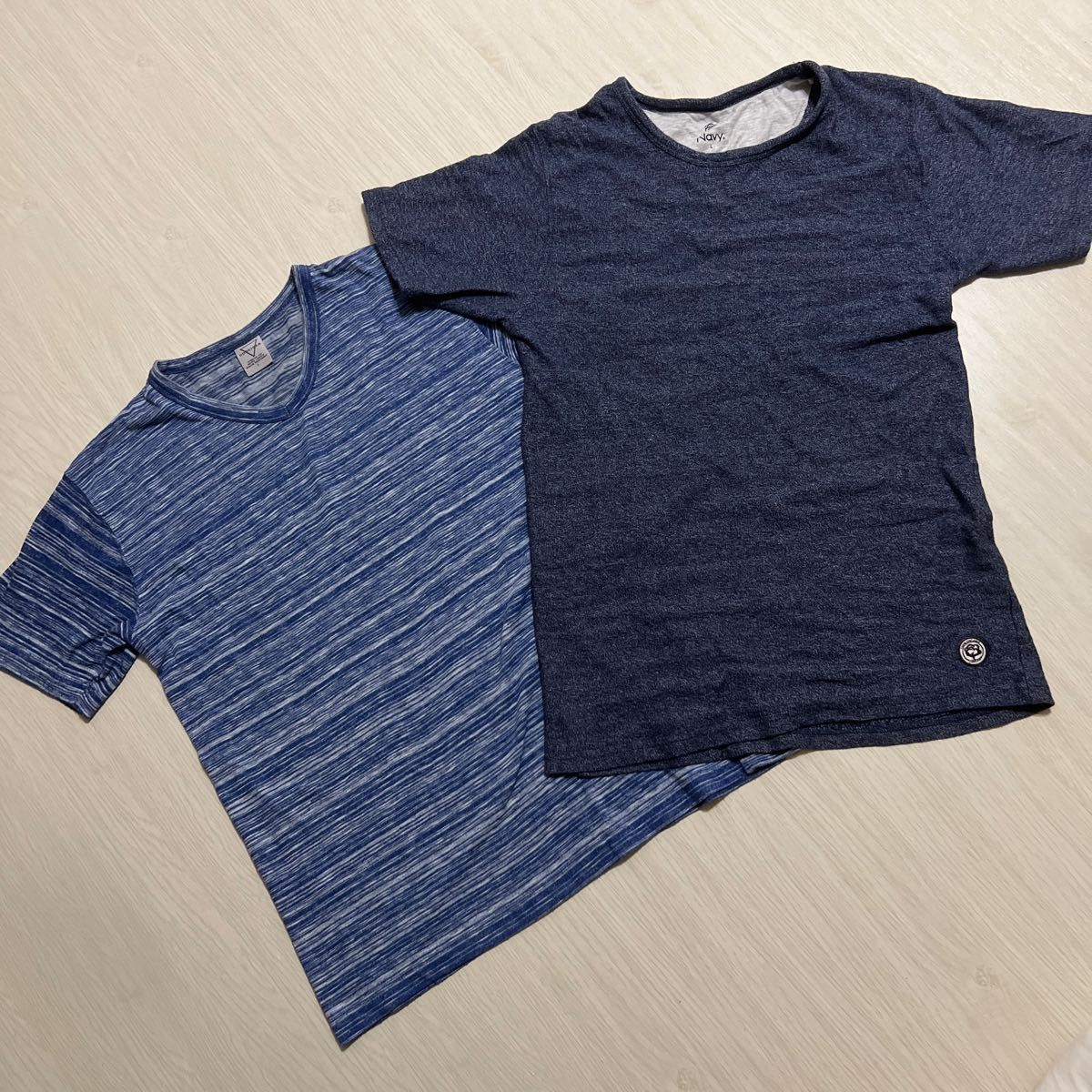 2枚セット　オーガニックコットン　Navy メンズ　Tシャツ　Lサイズ　& dogcigar ドッグシガー Tシャツ