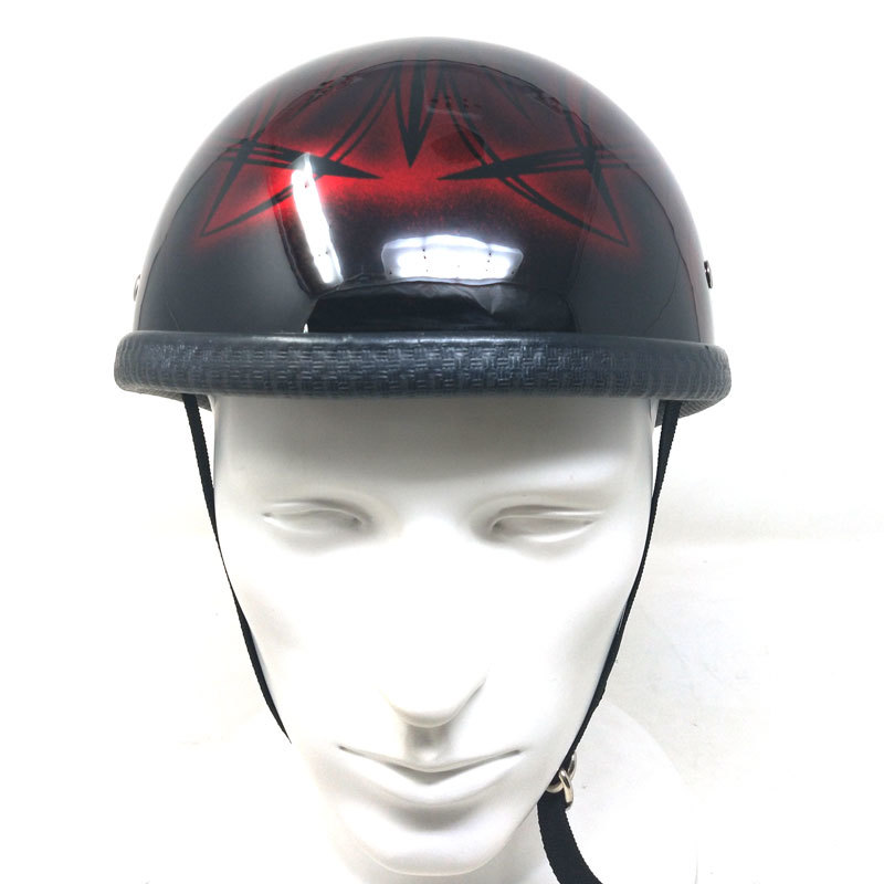 [ size XL] equipment ornament for half helmet ( Eagle )PIN STRIPE-CANDY RED pinstripe red 