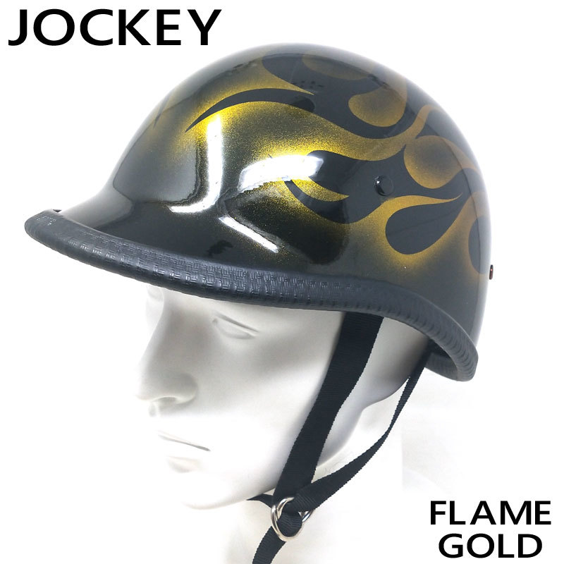 [ size M] equipment ornament for half helmet ( jockey )FLAME-CANDY GOLDf Ray m Gold 