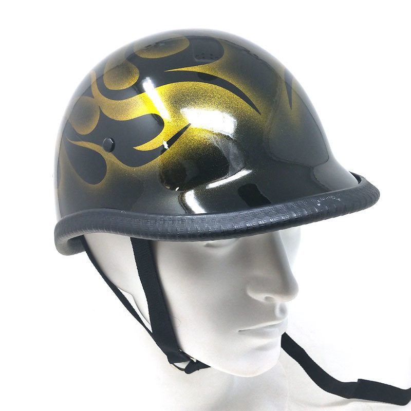 [ size M] equipment ornament for half helmet ( jockey )FLAME-CANDY GOLDf Ray m Gold 