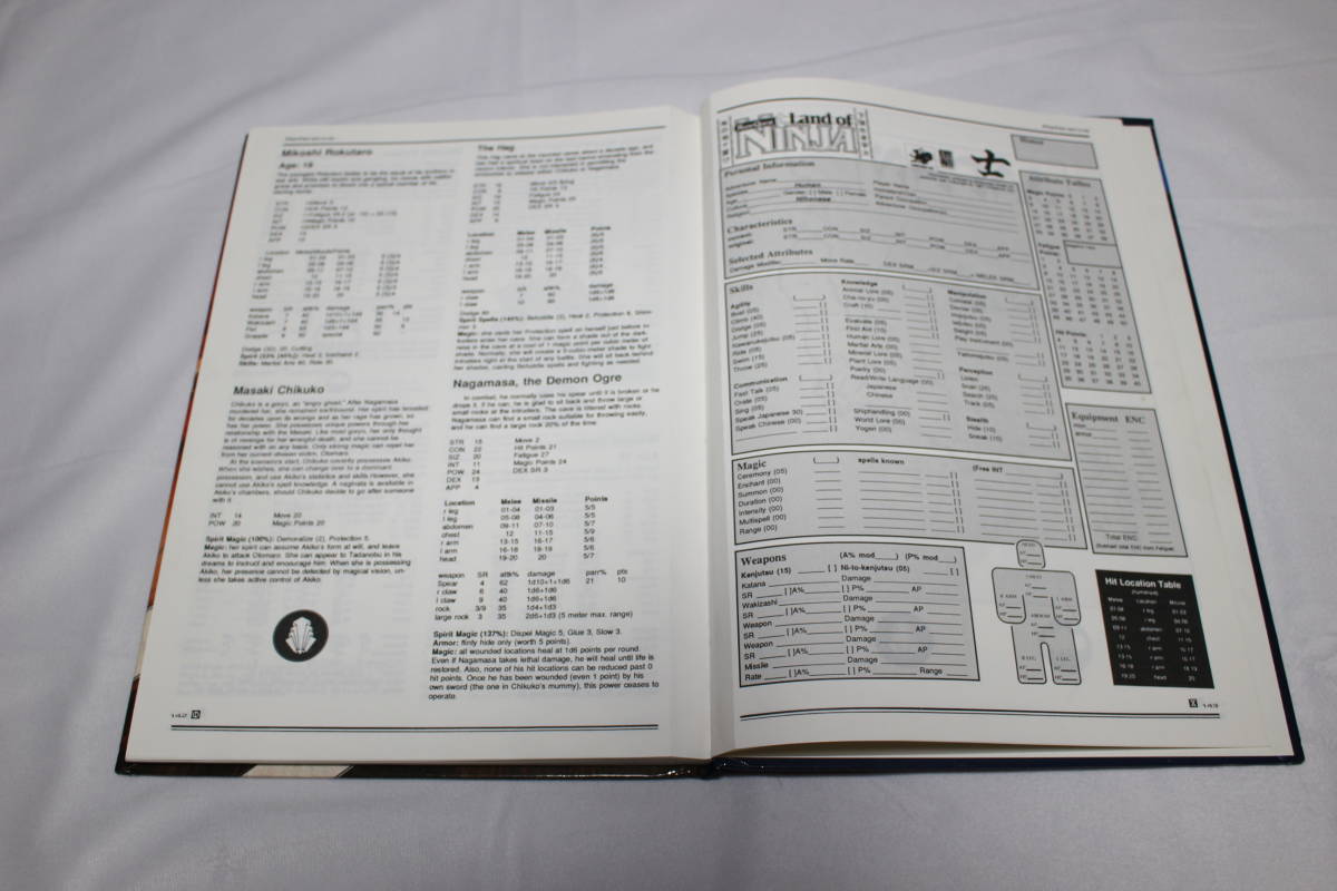 5100円 Runequest ; LAND OF NINJA 第3版、日本語訳付、巻末 5100円 Runequest ; LAND OF NINJA 第3版、日本語訳付、巻末