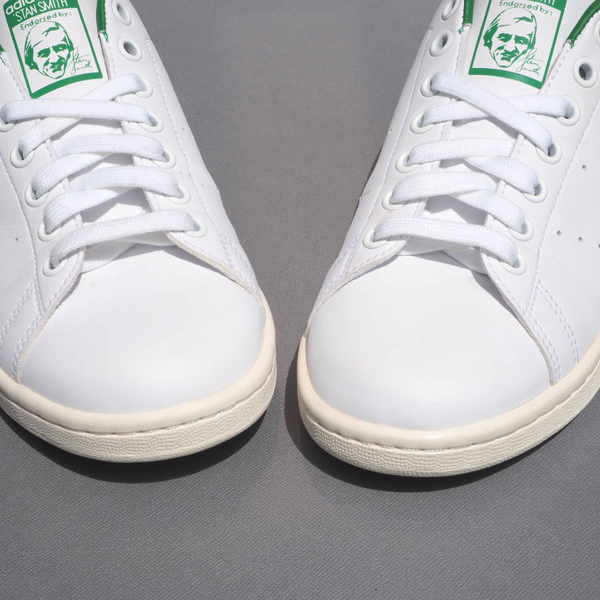 美品!! US 6 1/2/ 24,5cm 限定 20年 adidas Originals STAN SMITH MULE スタンスミス ミュール スリッポン サンダル 白 × 緑 レザー_画像6