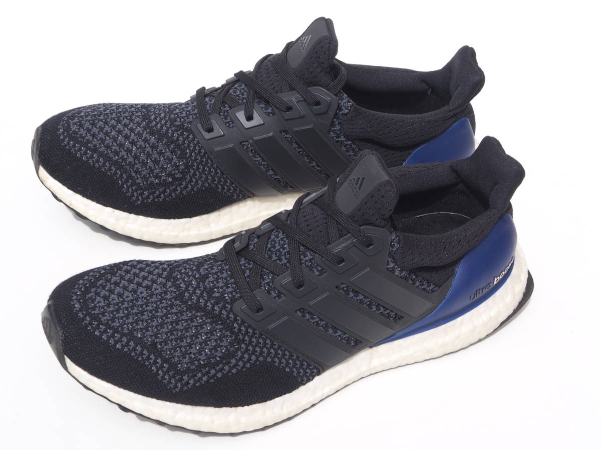 美品!! 26.5cm 名作!! 限定カラー 2018年 adidas ultra boost ウルトラブースト 黒青 _画像2