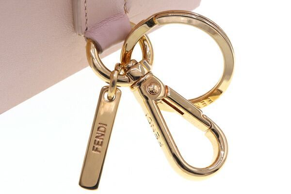  Fendi key holder Mini box 7AR894 light pink leather used key ring MINI BOX FENDI